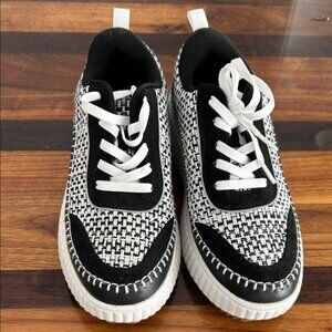Black and White Patterned Sneakers